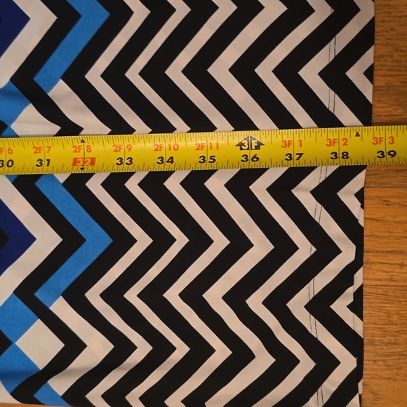 LIZ CLAIBORNE WOMENS BLUE & WHITE SYMMETRICAL SMALL CAP SLEEVES DRESS SIZE LARGE - Picture 10 of 14